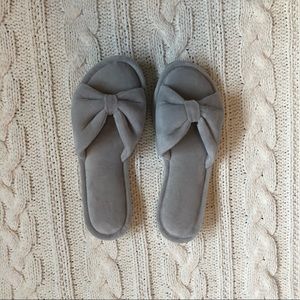 Charter Club large 9-10 gray slipper slide NWOT